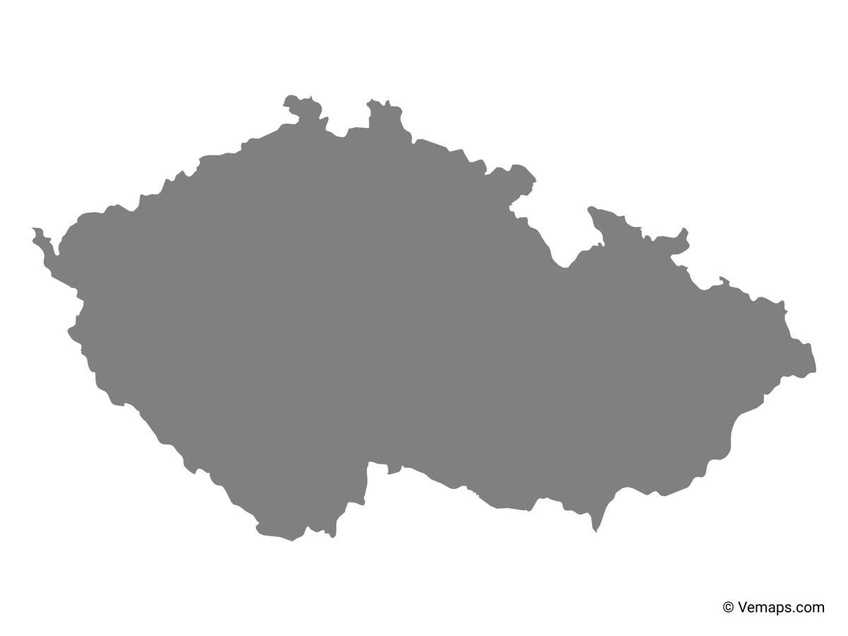 Tsjechische Republiek (Tsjecho-Slowakije) vectorkaart